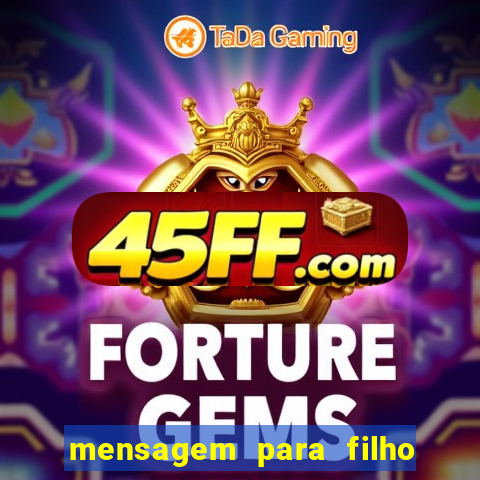 mensagem para filho jogador de futebol